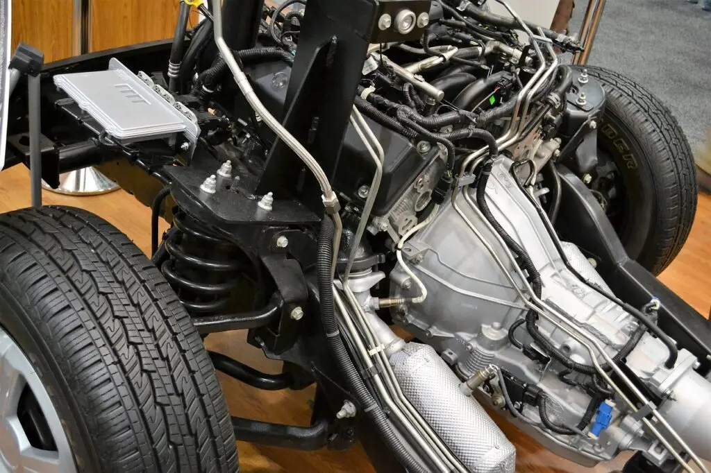bare machine of a car
